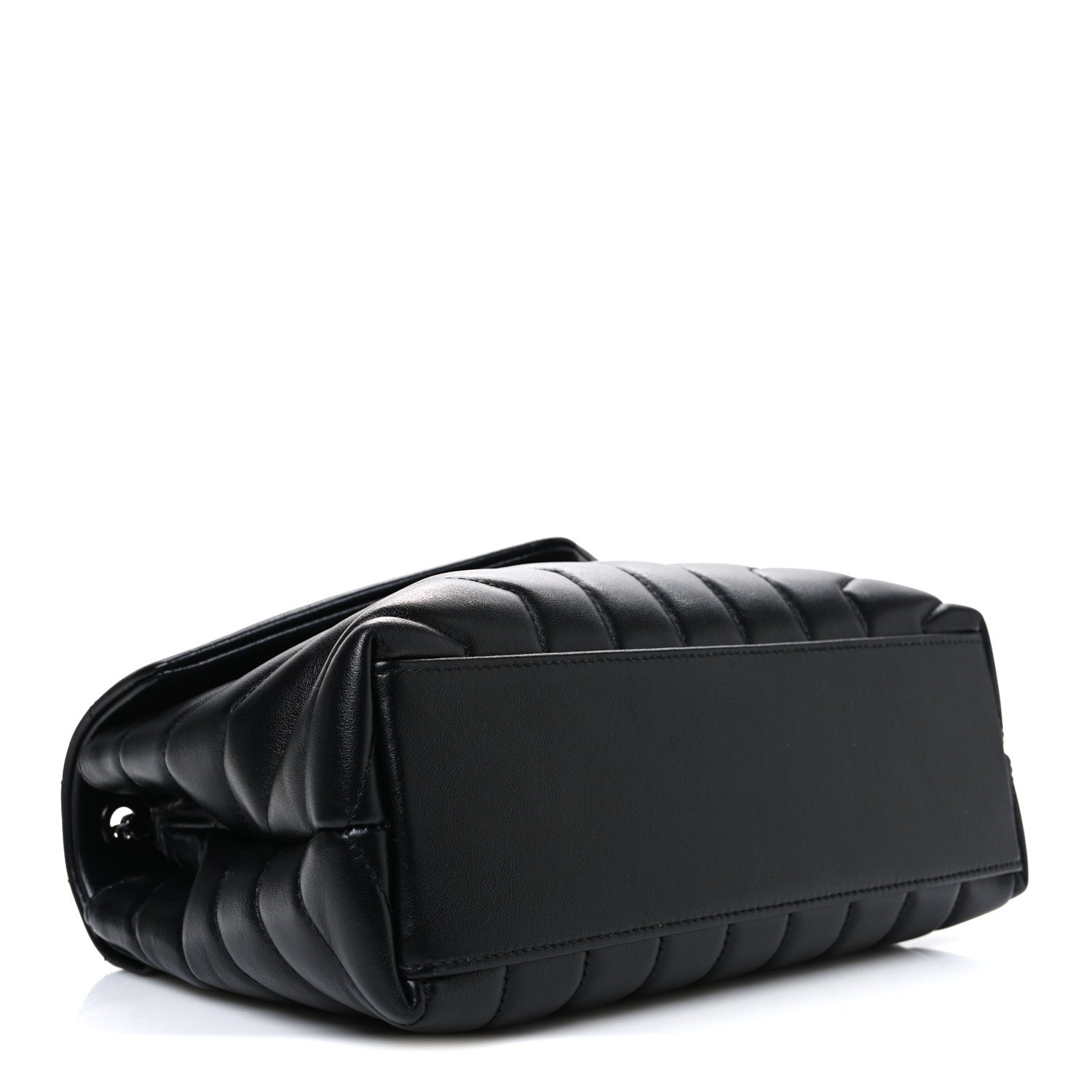 Saint Laurent Calfskin Y Quilted Monogram Monochrome Small Loulou Chain Satchel Black 4 of 11