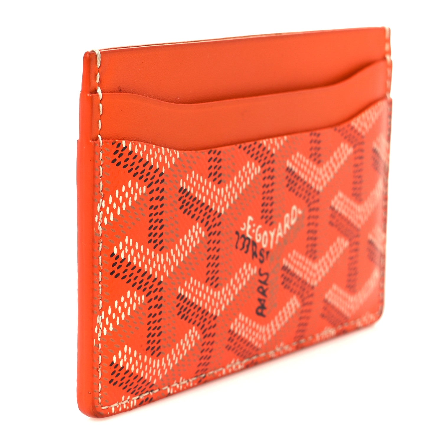 Goyard Goyardine Saint Sulpice Card Holder Orange 3 of 9