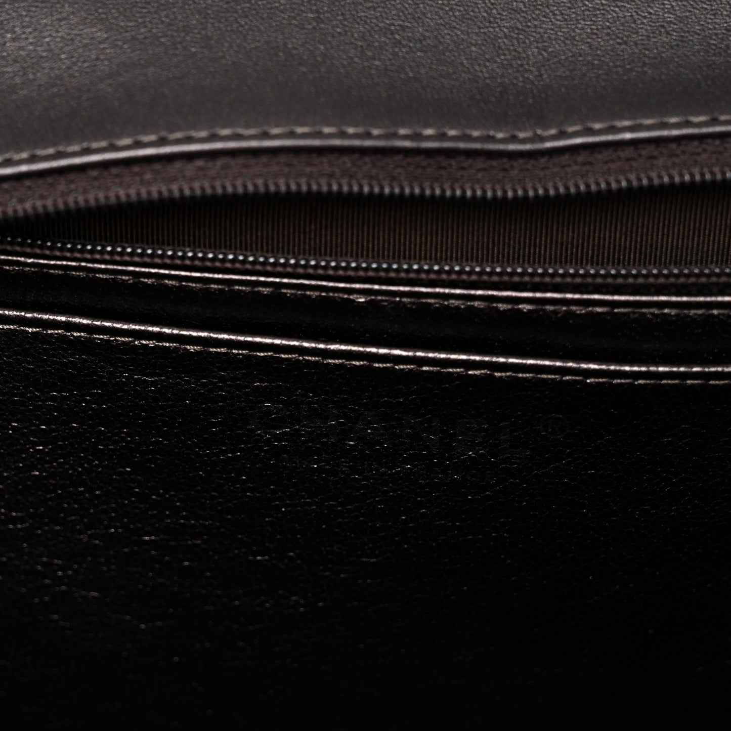 Lambskin Quilted Jumbo Single Flap  Dark Grey