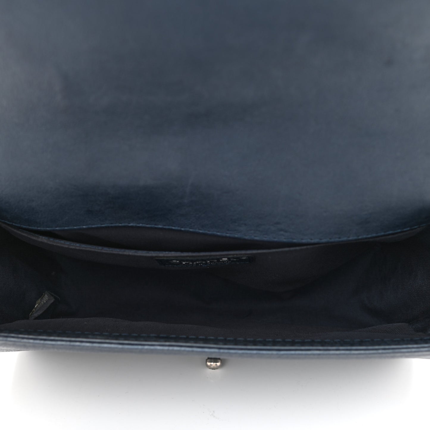 Calfskin Quilted Medium Boy Flap Dark Navy