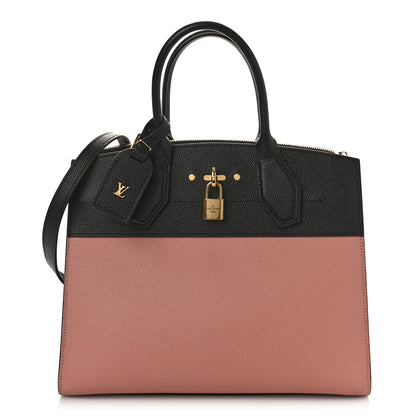Louis Vuitton Calfskin City Steamer MM Magnolia Black 1 of 8