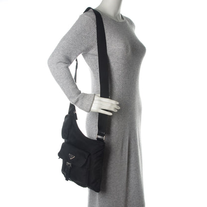 Prada Nylon Vela Sling Messenger Bag Black 2 of 6