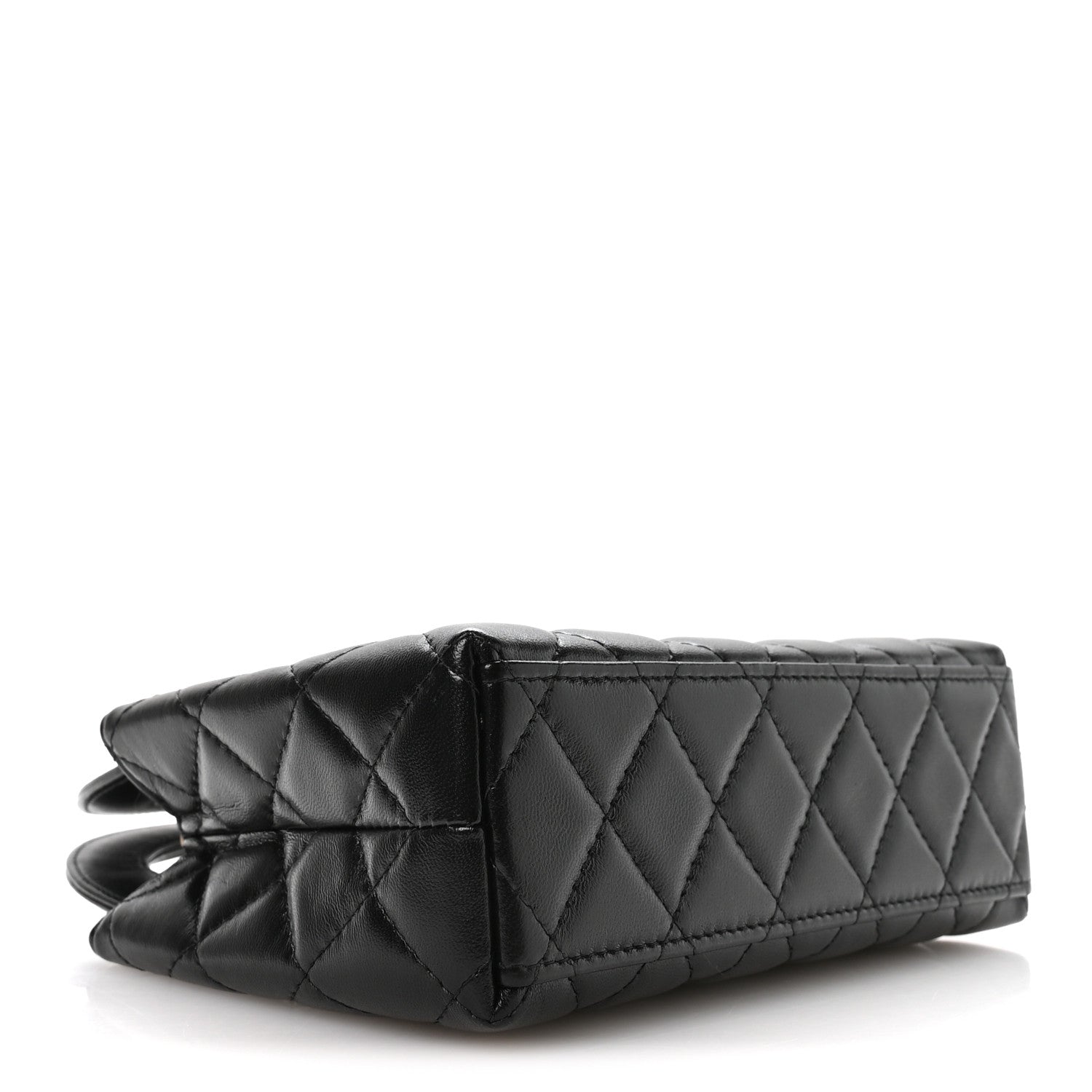 Chanel Shiny Aged Calfskin Quilted Nano Kelly Shopper Black 4 of 12