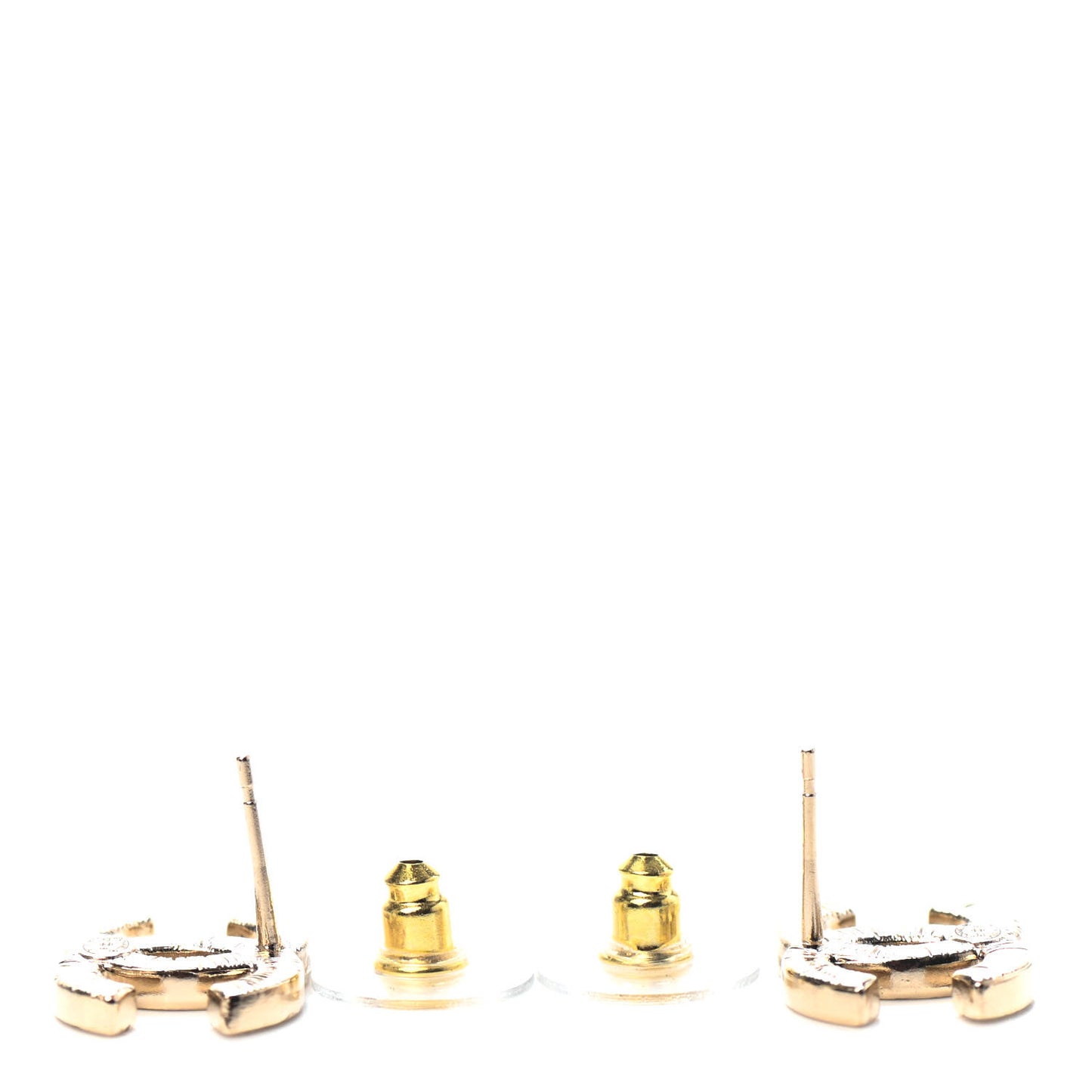 Crystal CC Earrings Gold