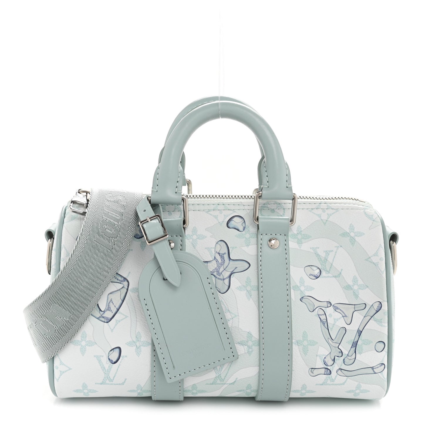 Monogram Aquagarden Keepall Bandouliere 25 Crystal Blue