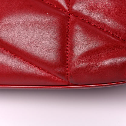 Saint Laurent Lambskin Quilted Small Loulou Puffer Monogram Chain Satchel Red 15 of 19