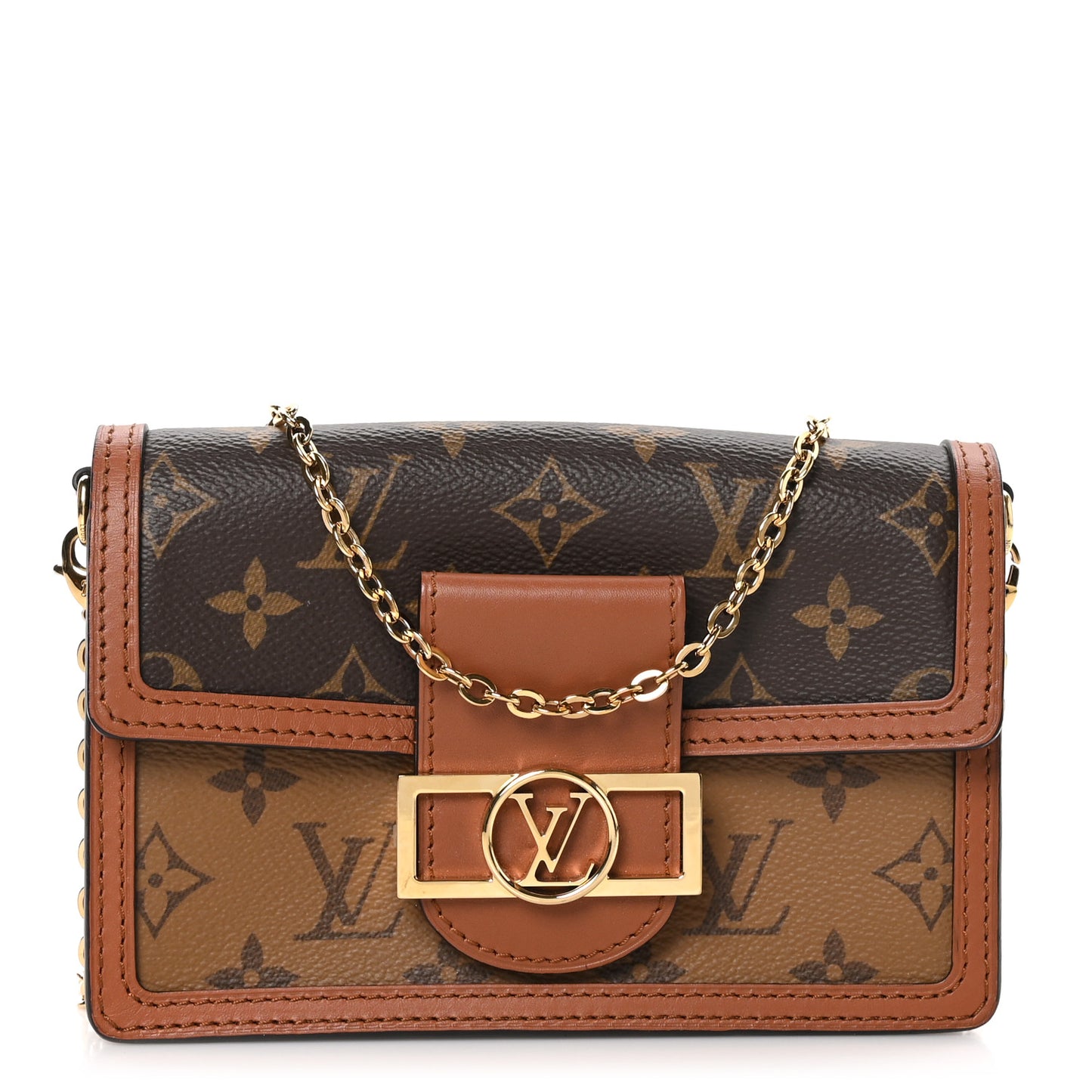 Reverse Monogram Dauphine Chain Wallet