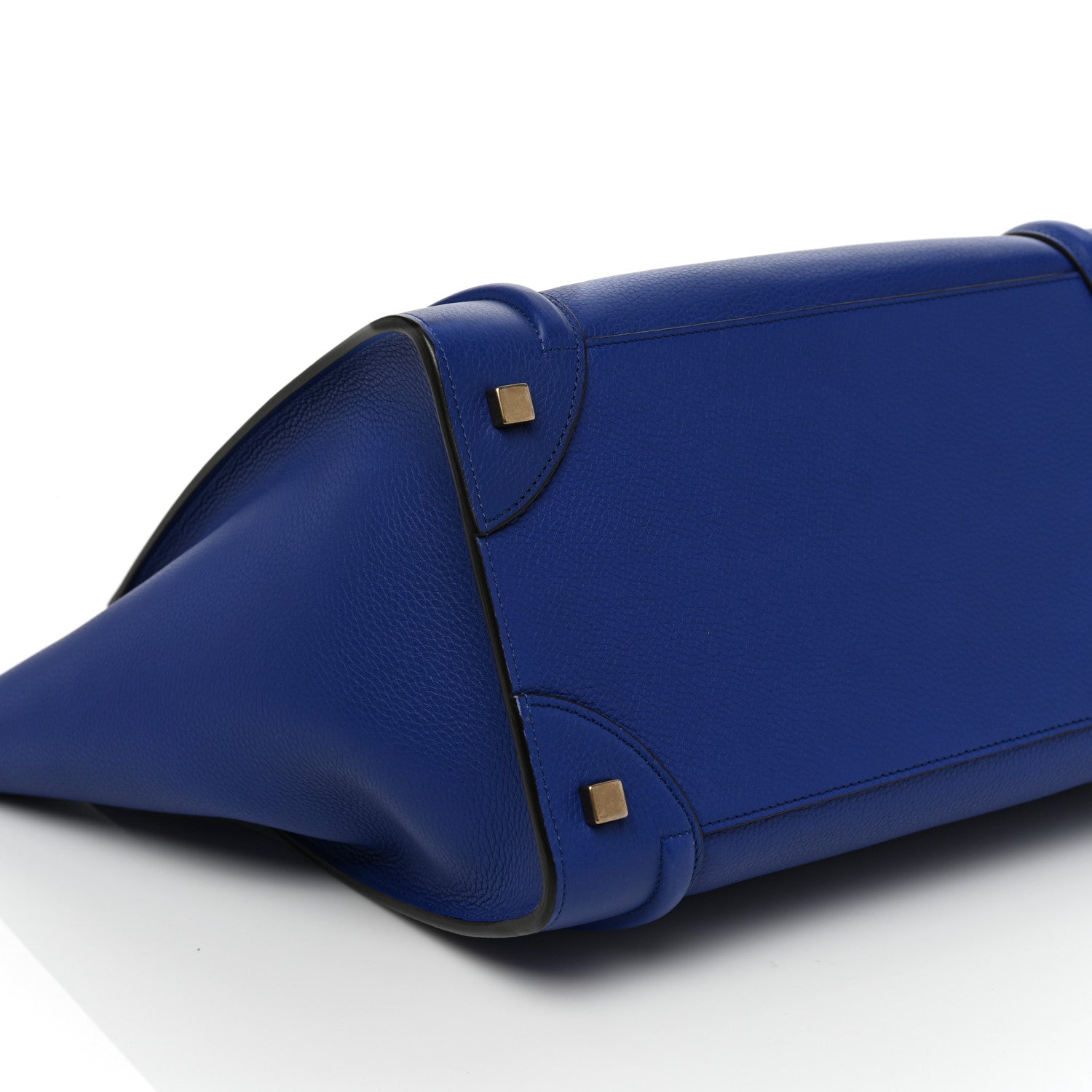 Celine Drummed Calfskin Mini Luggage Indigo 7 of 8