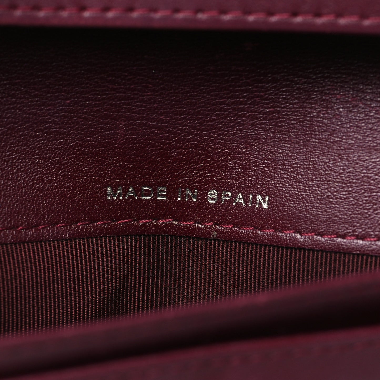 Patent Calfskin Quilted Yen Wallet Red