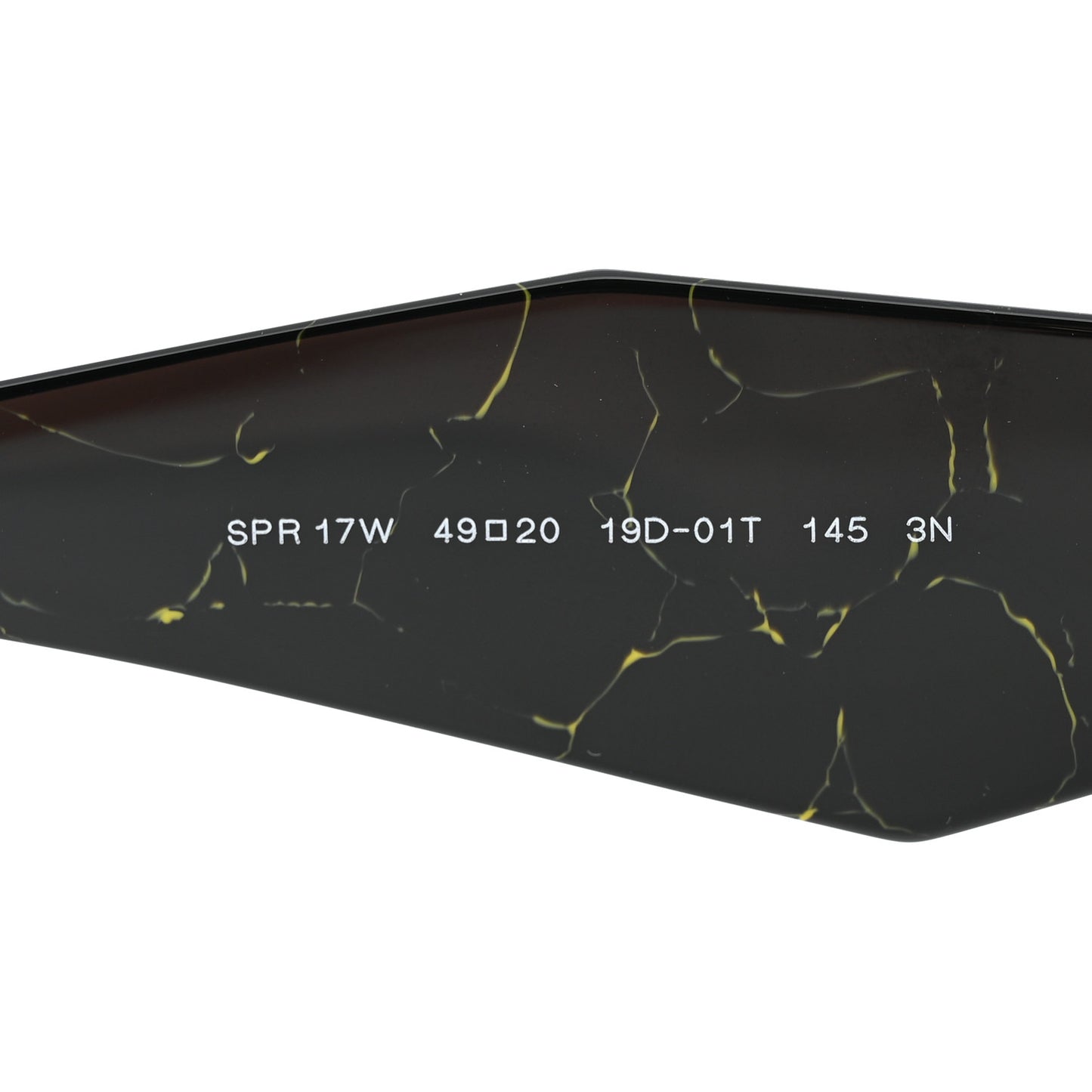 Acetate Symbole Marbled Sunglasses SPR 17W Black Yellow