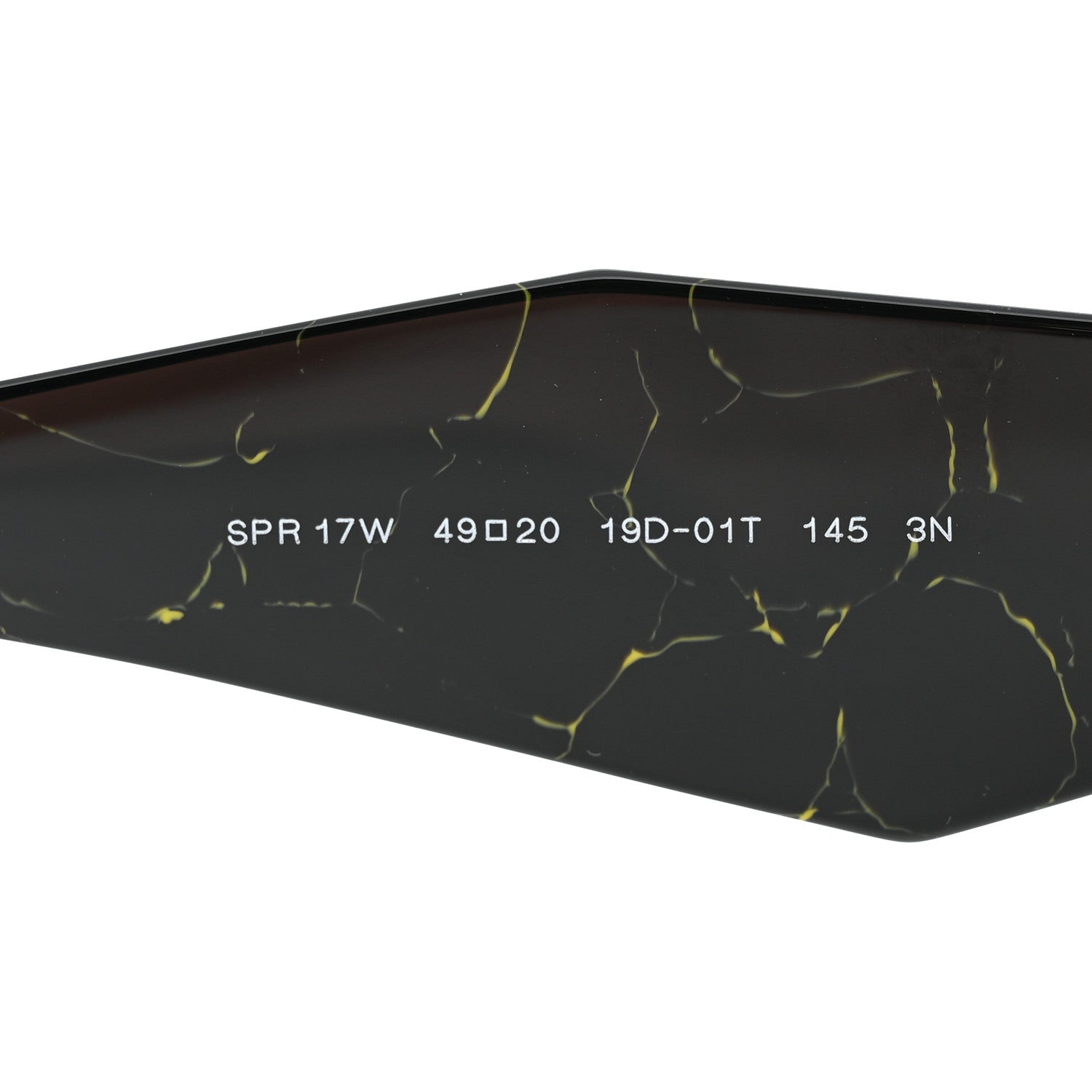 Prada Acetate Symbole Marbled Sunglasses SPR 17W Black Yellow 5 of 8