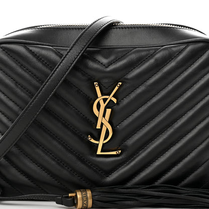 Saint Laurent Calfskin Matelasse Monogram Lou Camera Bag Black 7 of 14