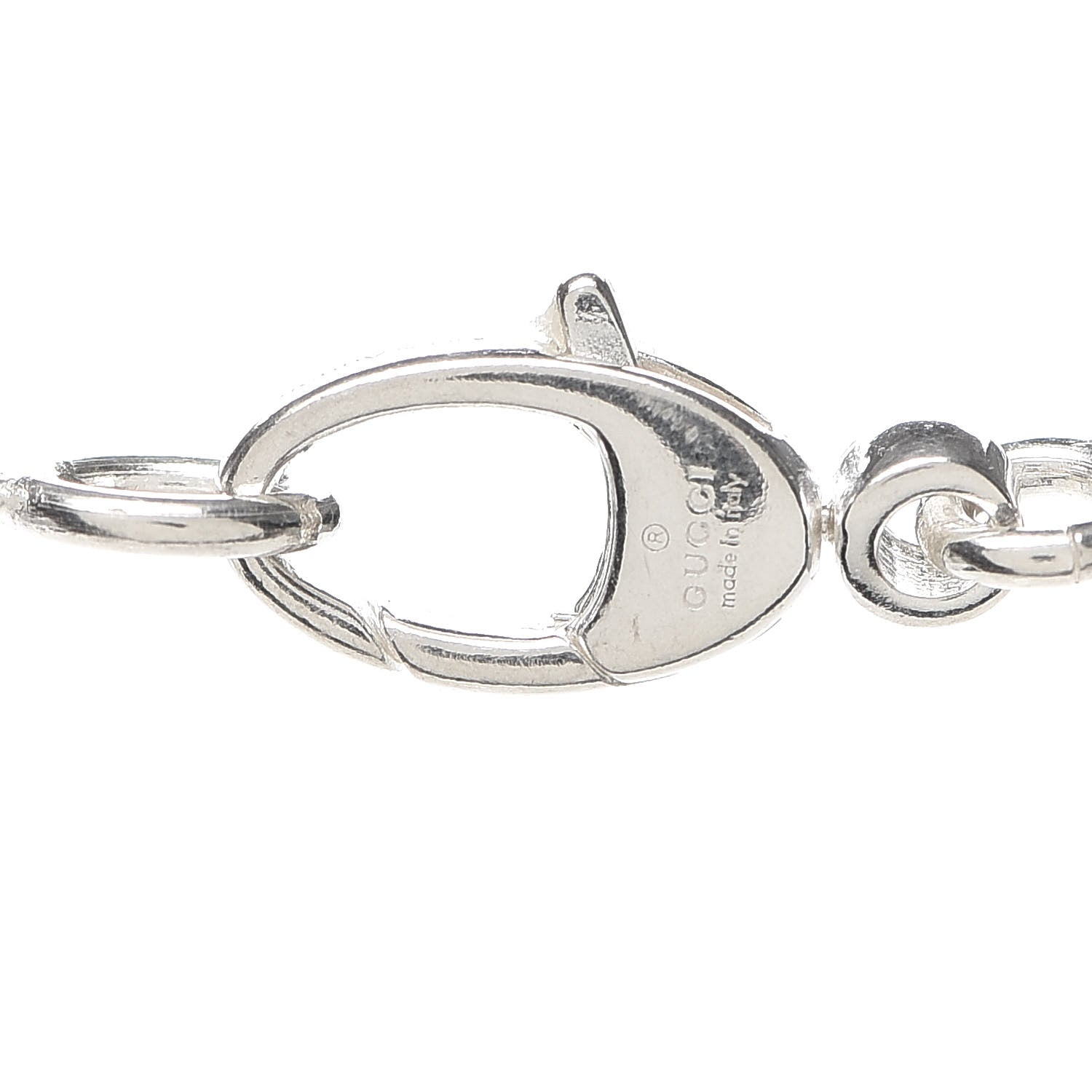 Gucci Sterling Silver Britt Heart Pendant Necklace 4 of 5