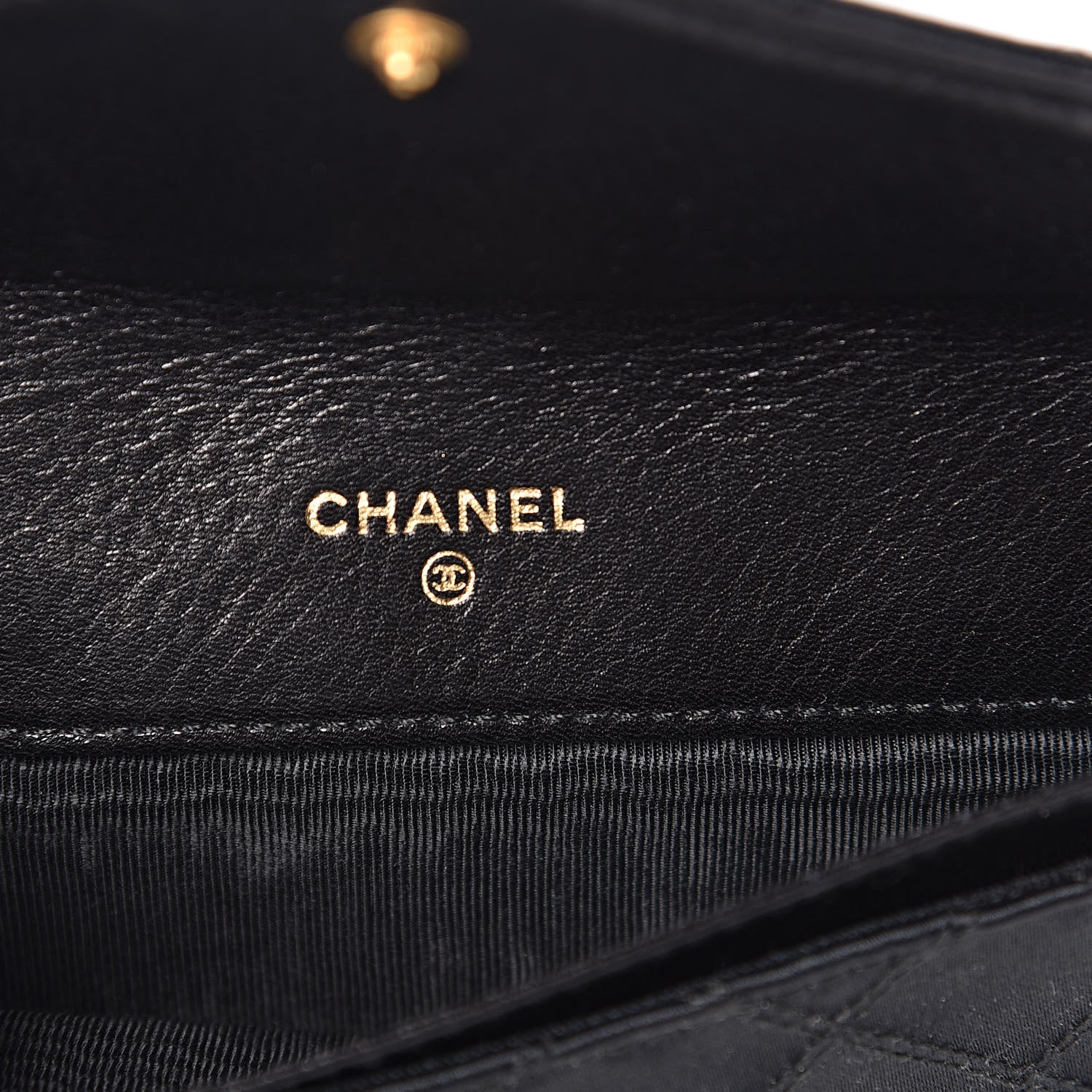 Chanel Satin Stitched Flap Card Case Black 6 of 9