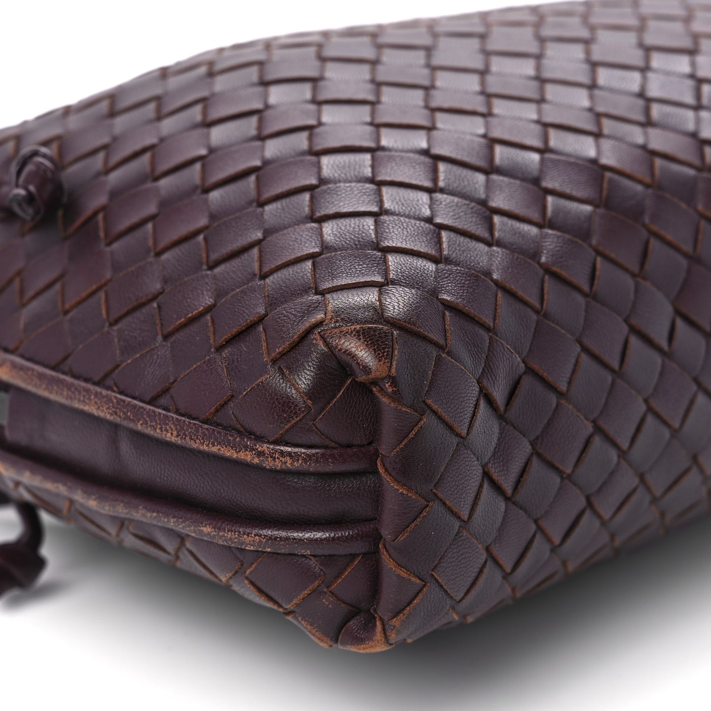 Nappa Intrecciato Nodini Crossbody Messenger Burgundy