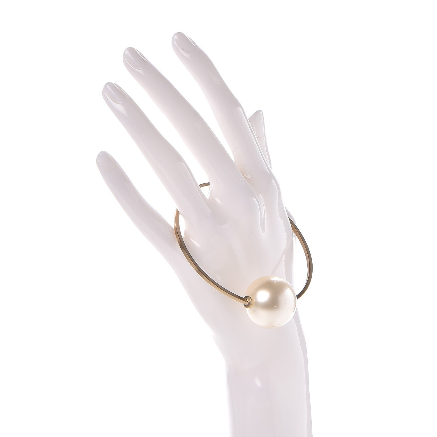 Chanel Pearl Cuff Gold 2 of 5