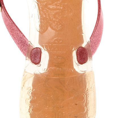 Valentino Garavani PVC Jelly Glitter Rockstud Bow Thong Sandals 37 Pink 7 of 7