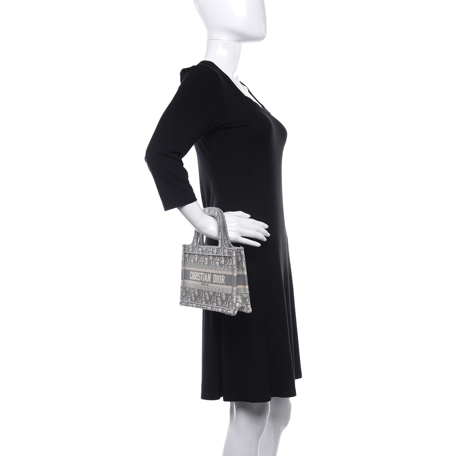 Christian Dior Oblique Mini Book Tote Grey Multicolor 2 of 14