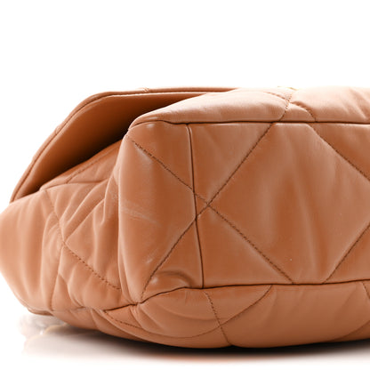 Chanel Lambskin Quilted Large Chanel 19 Flap Brown 9 of 10