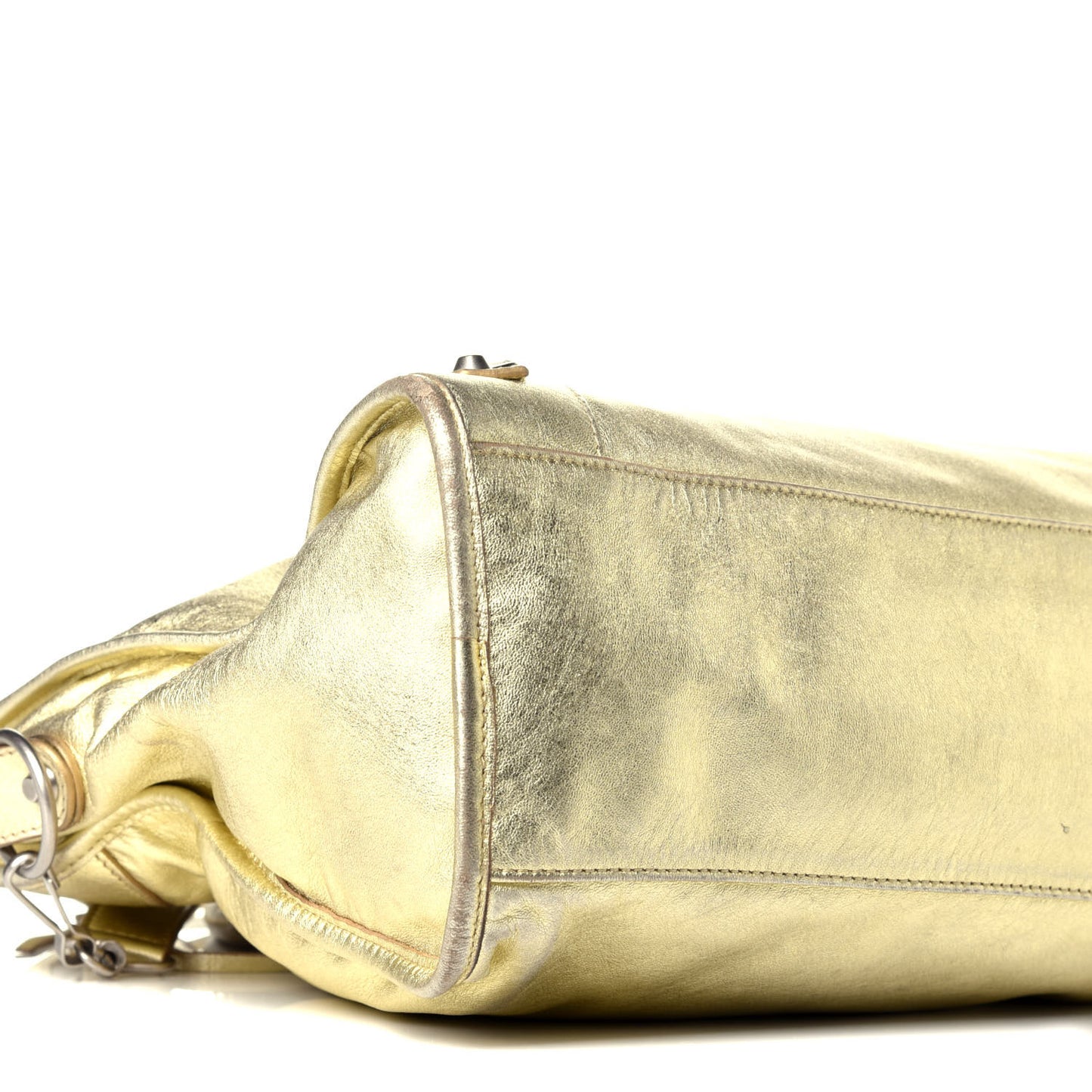 Laminated Agneau Classic Silver Hardware City Gold