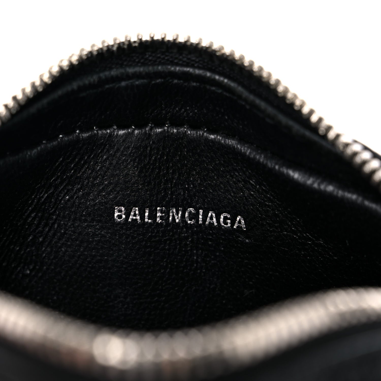 Balenciaga Grained Calfskin Logo Mini Cash Crossbody Pouch Black Fluo Green 6 of 9