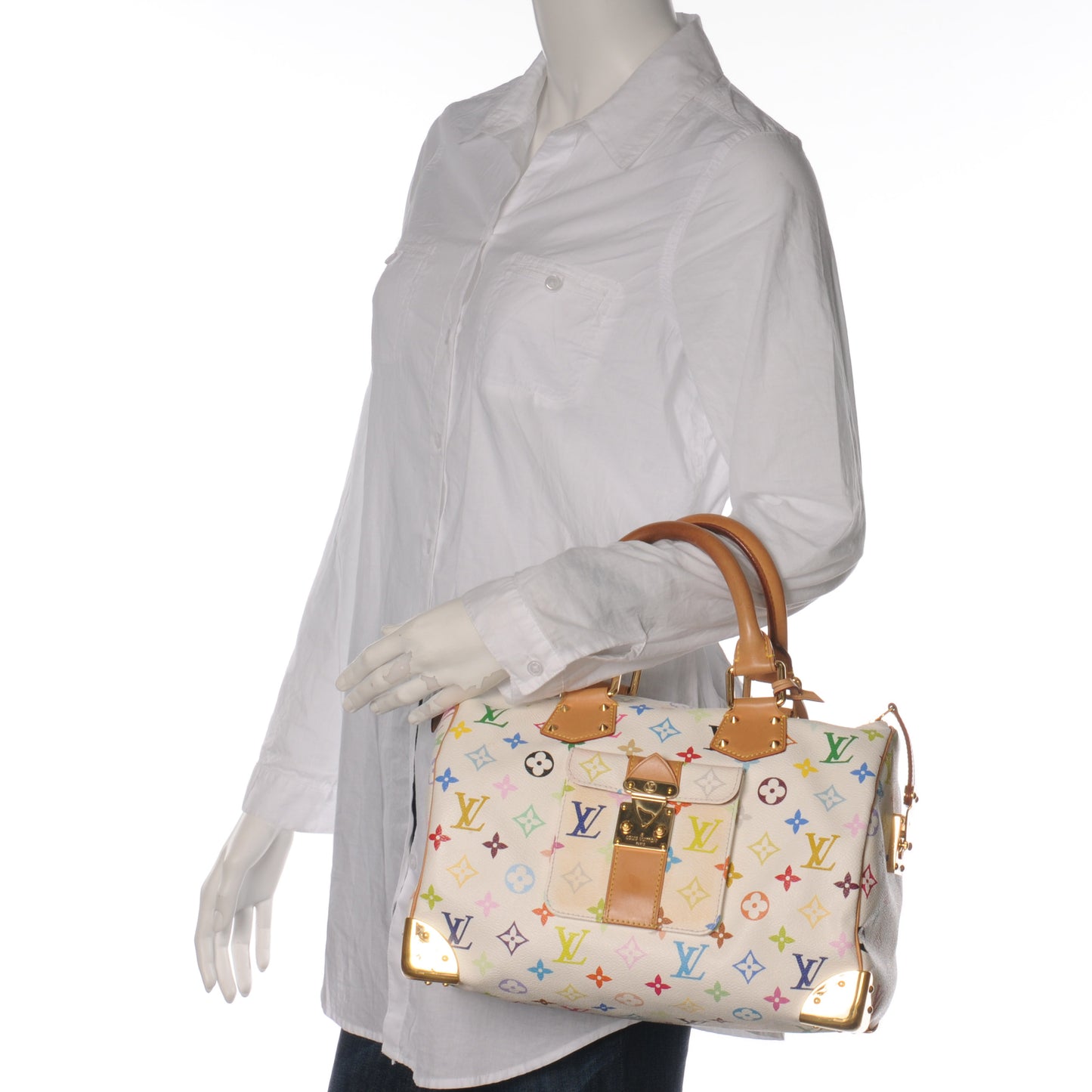 Monogram Multicolor Speedy 30 White