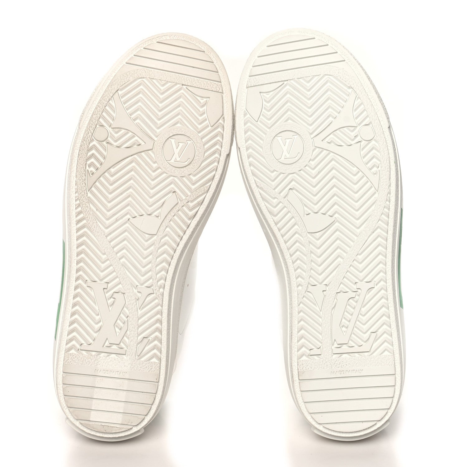 Louis Vuitton Calfskin Womens Charlie Sneaker 38 White Green 6 of 9