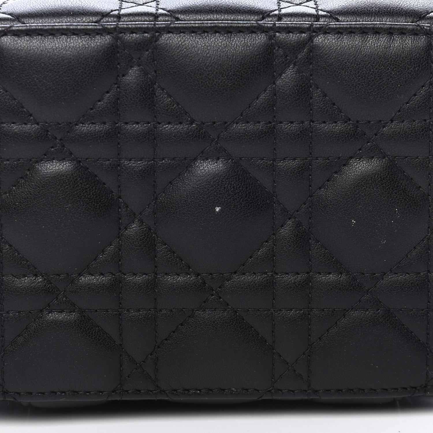 Christian Dior Lambskin Cannage Small Diortravel Vanity Case Black 9 of 9