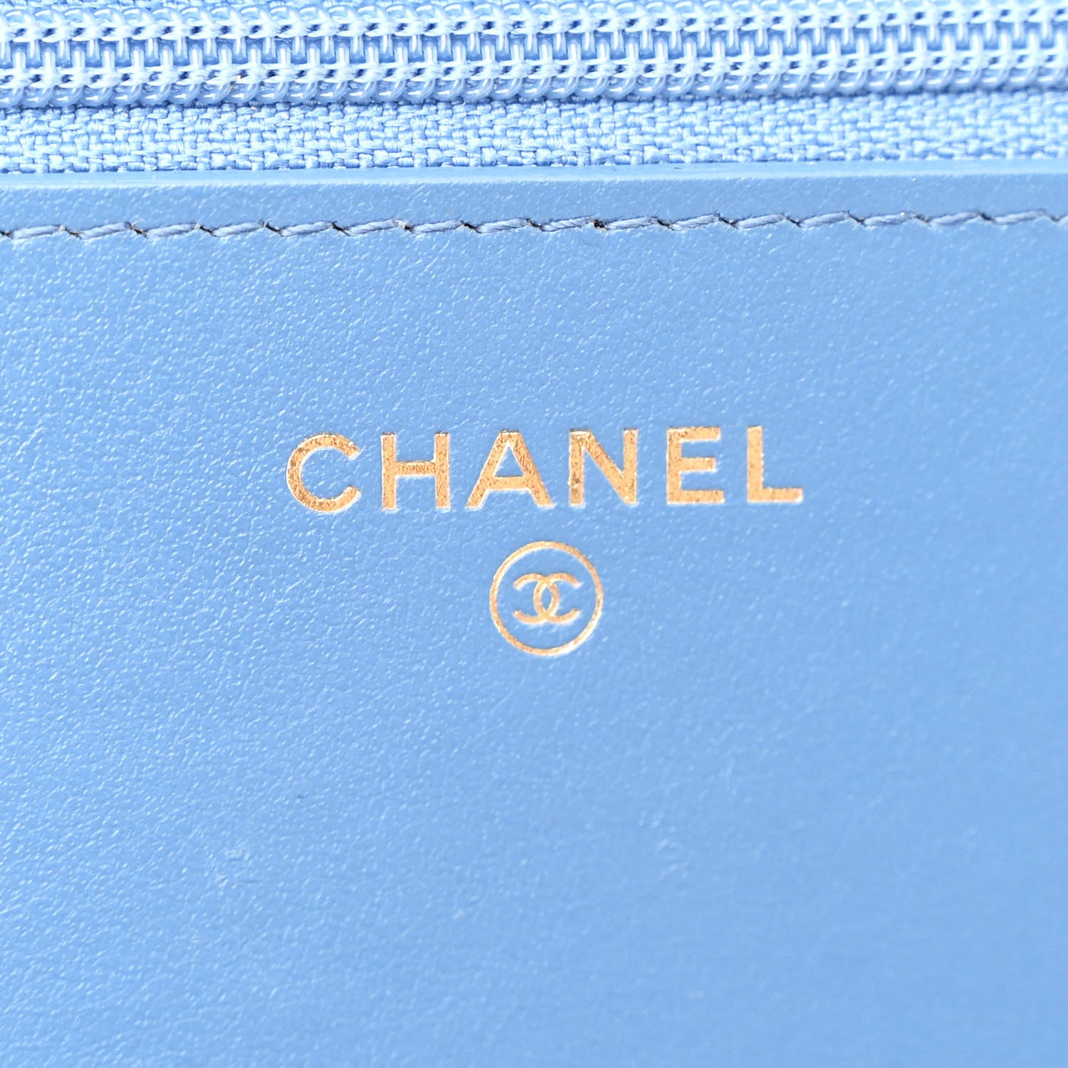 Chanel Denim Quilted Chanel 19 Wallet On Chain WOC Blue 6 of 13