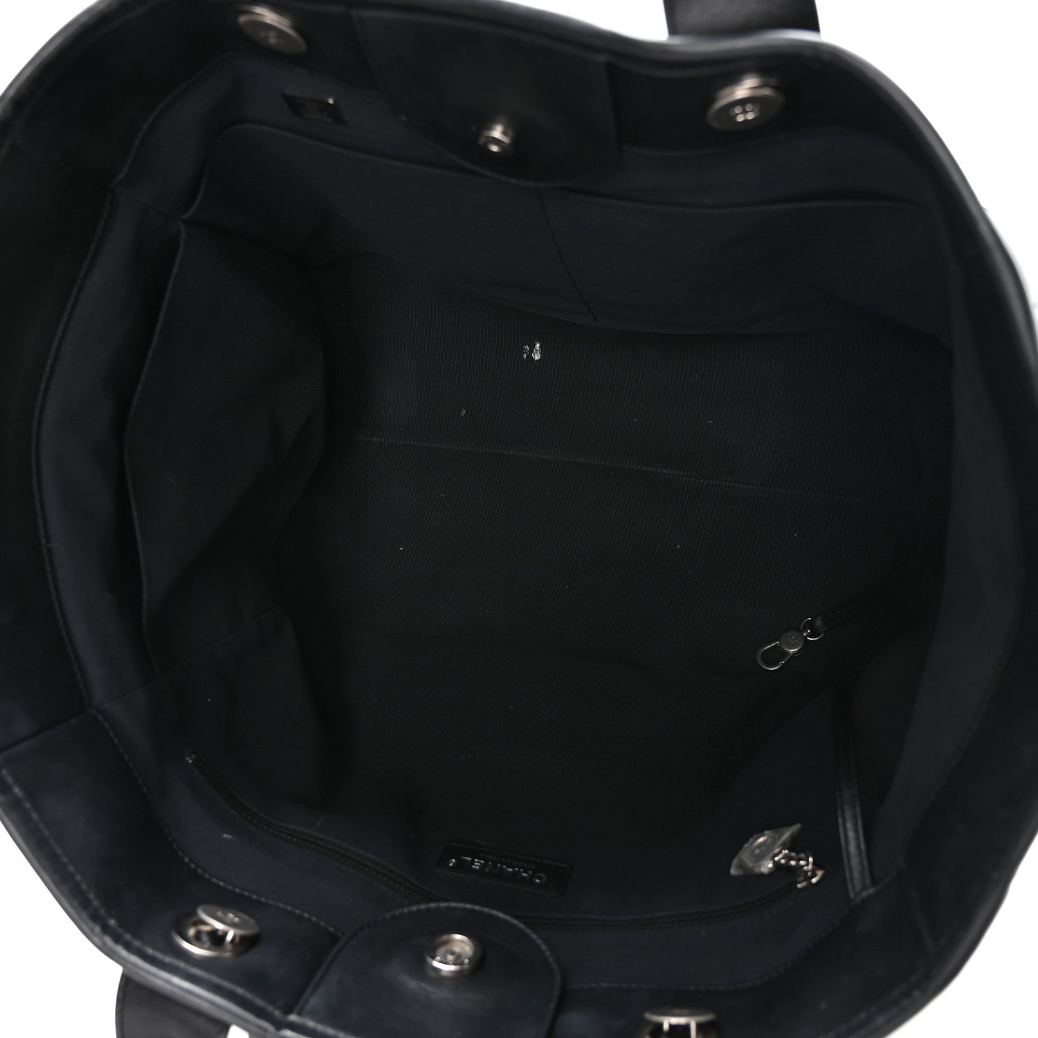 Chanel Calfskin Medium Deauville Tote Black 6 of 12