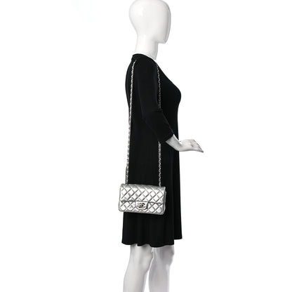 Chanel Metallic Lambskin Quilted Mini Rectangular Flap Silver 2 of 11