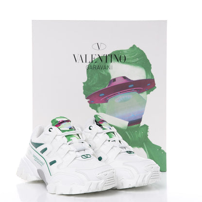 Valentino Garavani X UNDERCOVER Calfskin Mens Climbers Sneakers 40 White Smeraldo 9 of 9