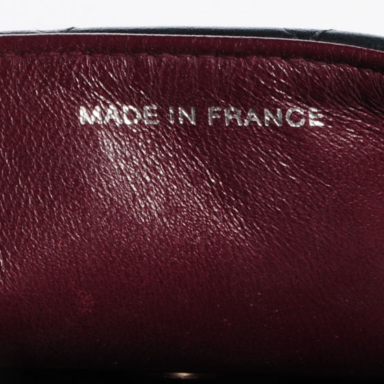 Lambskin Quilted Mini Square Flap Black