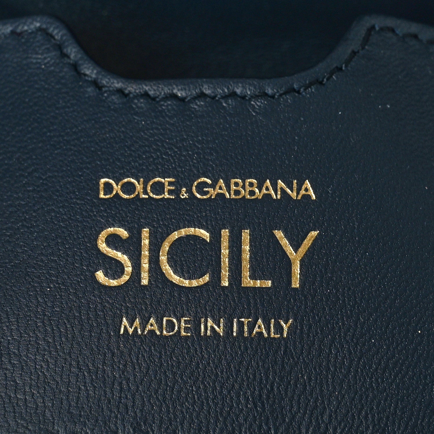 Dolce & Gabbana Calfskin Denim Patchwork Mini Miss Sicily Satchel Blue 7 of 9