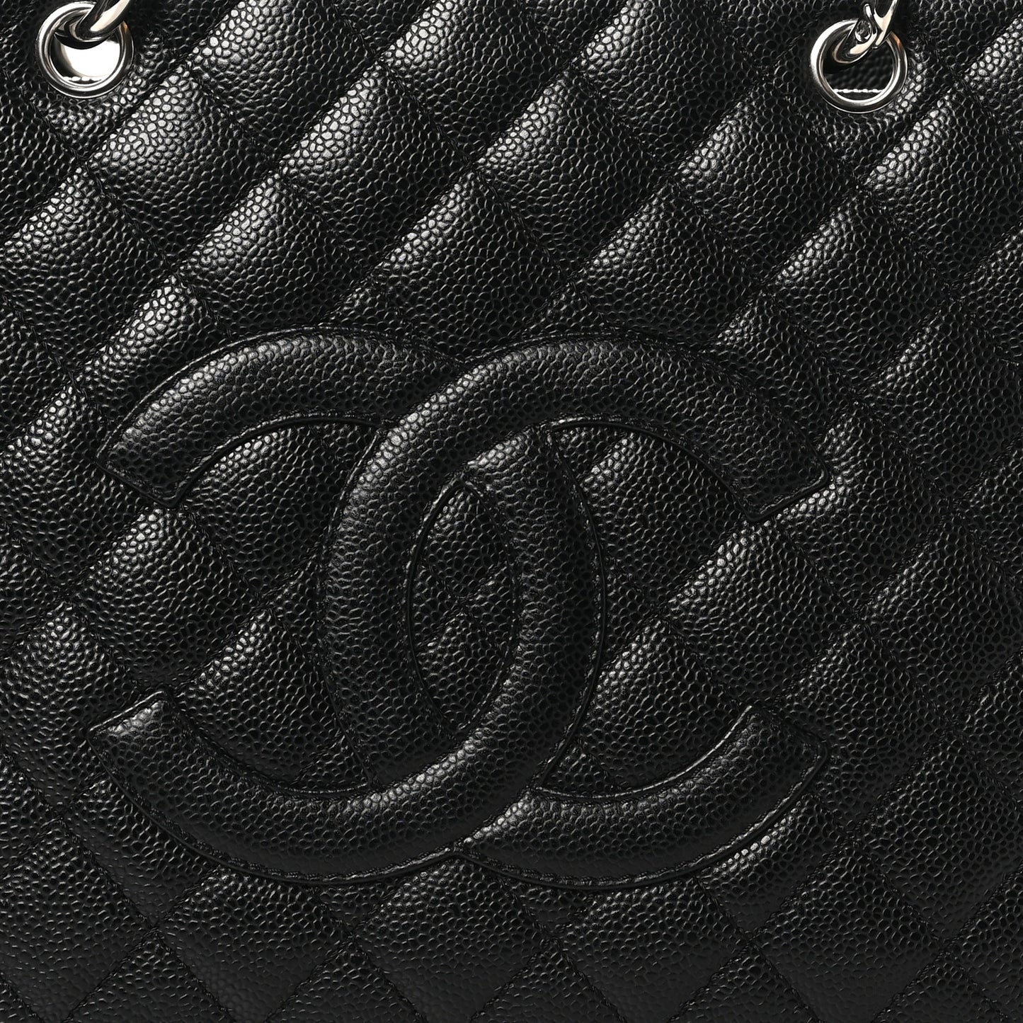 Caviar Quilted Grand Shopping Tote GST Black