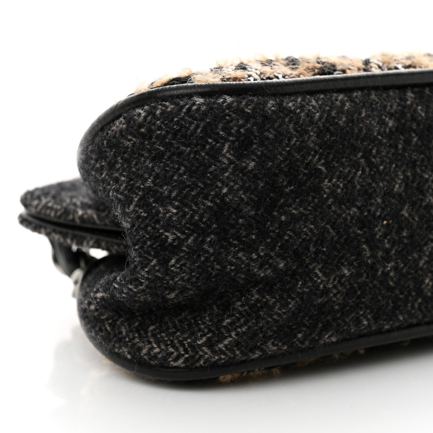 Chanel Wool Tweed Frame Bag Grey Multicolor 9 of 11