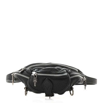 Chrome Hearts Grained Calfskin Snat Pack Gunslinger Waist Bag Black 1 of 10