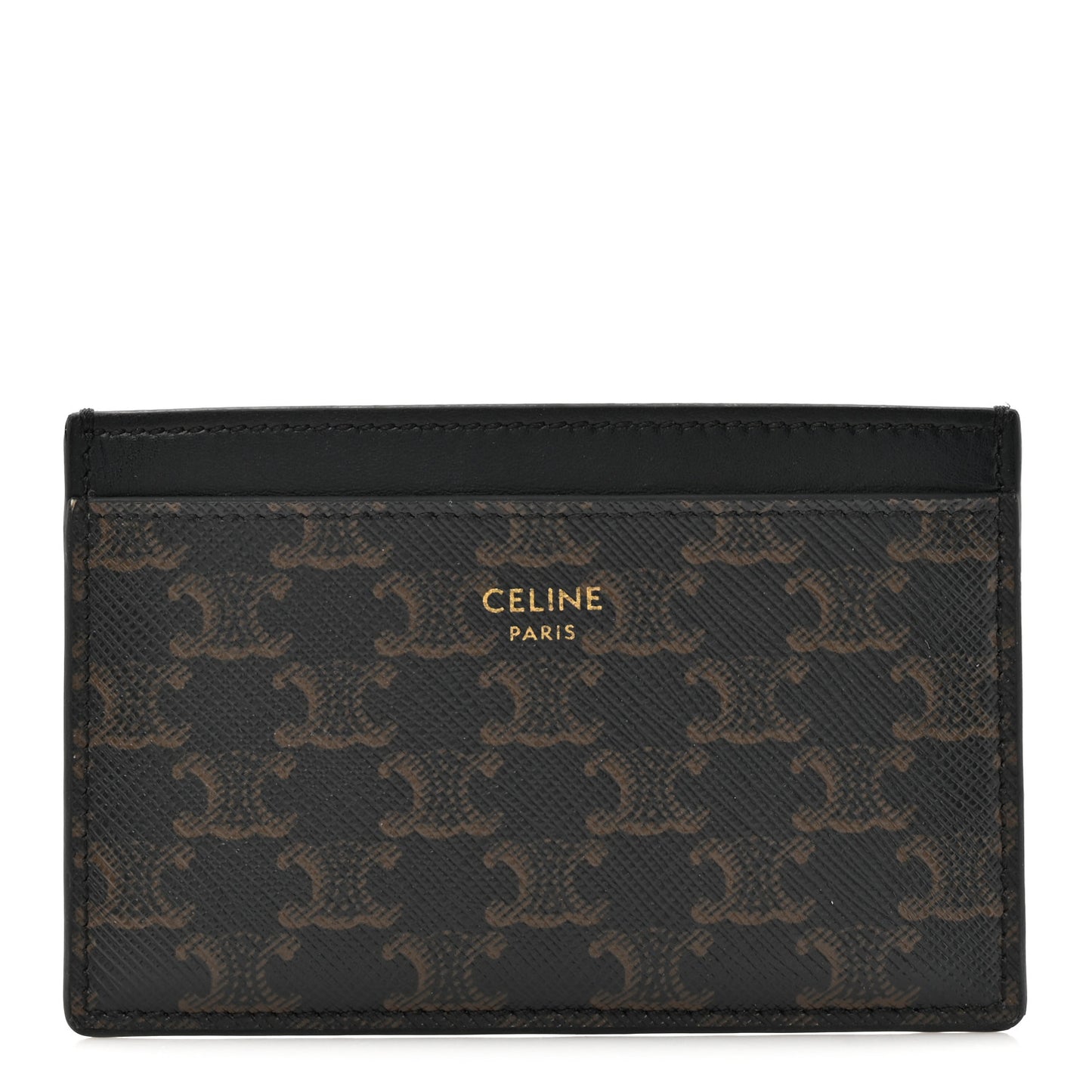 Triomphe Canvas Card Holder Black