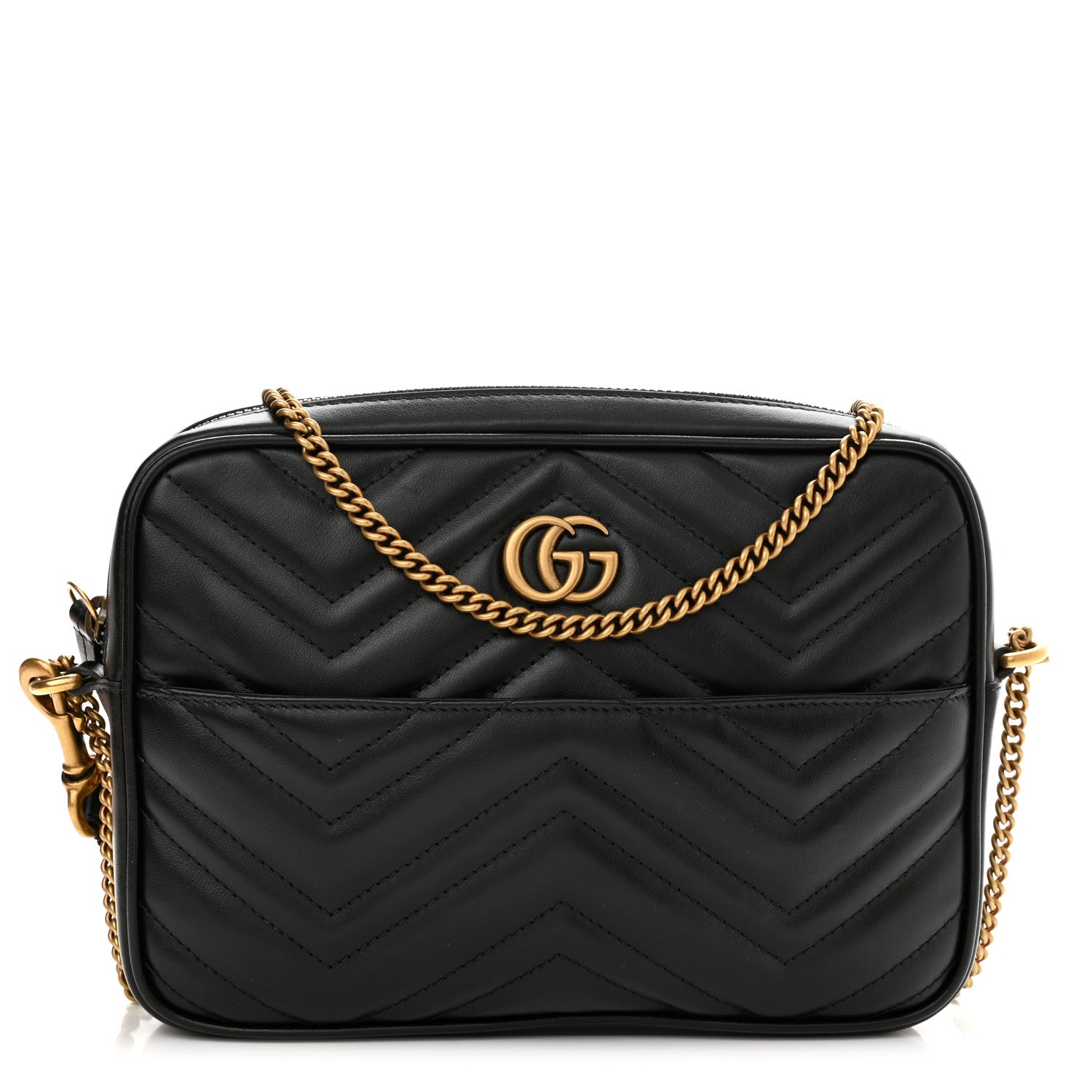 Gucci Calfskin Matelasse GG Marmont Multi-Use Mini Bag Black Perfect Pink Mystic White 4 of 13