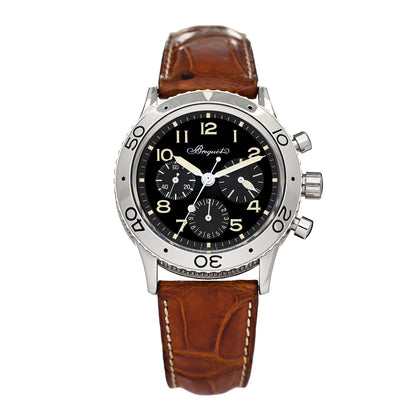 Breguet Stainless Steel Alligator 39mm Type XX Aeronavale Chronograph Automatic Watch Black 3800 1 of 5