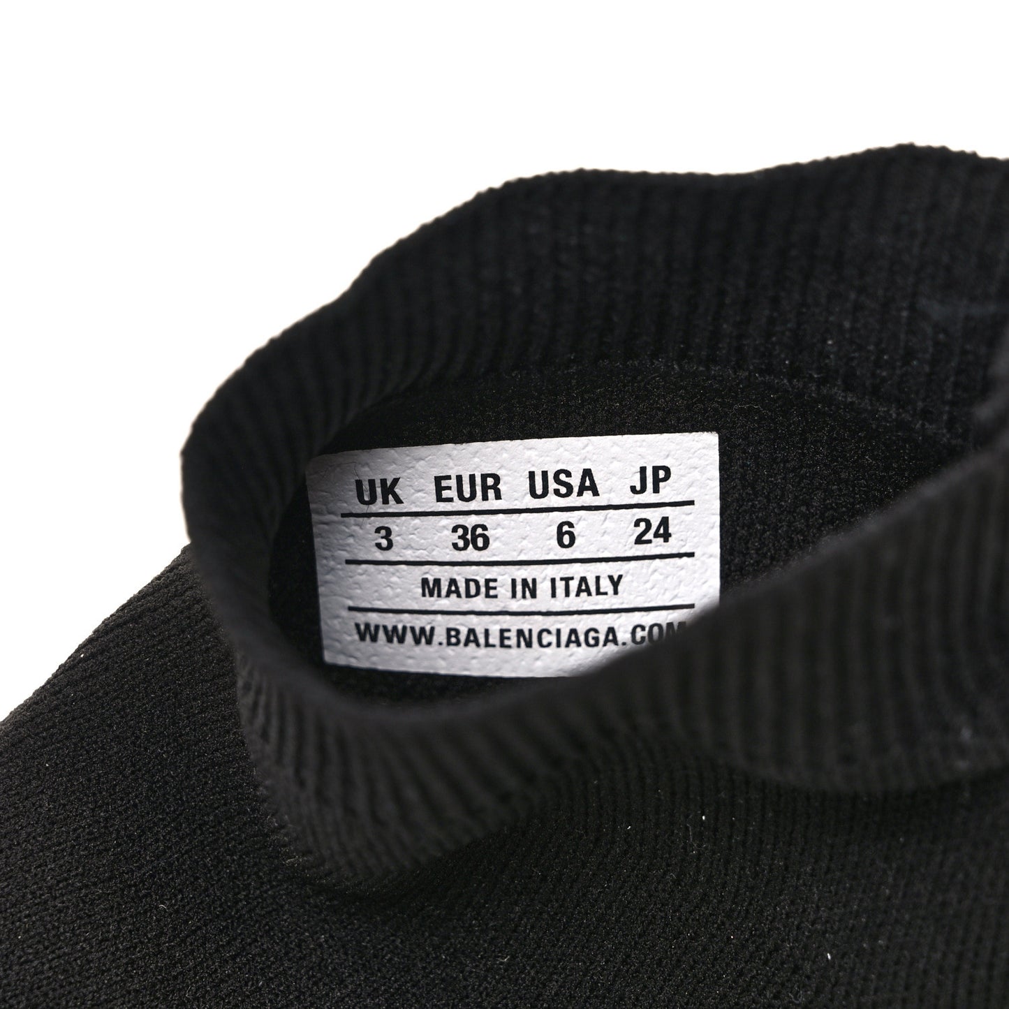 Neoprene Knit Womens Speed Sneakers 36 Black White