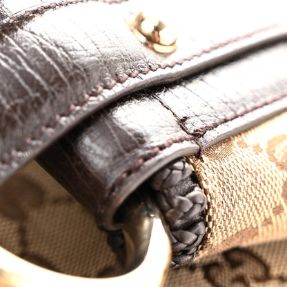 Gucci Monogram Large Horsebit Chain Hobo Dark Brown 13 of 14