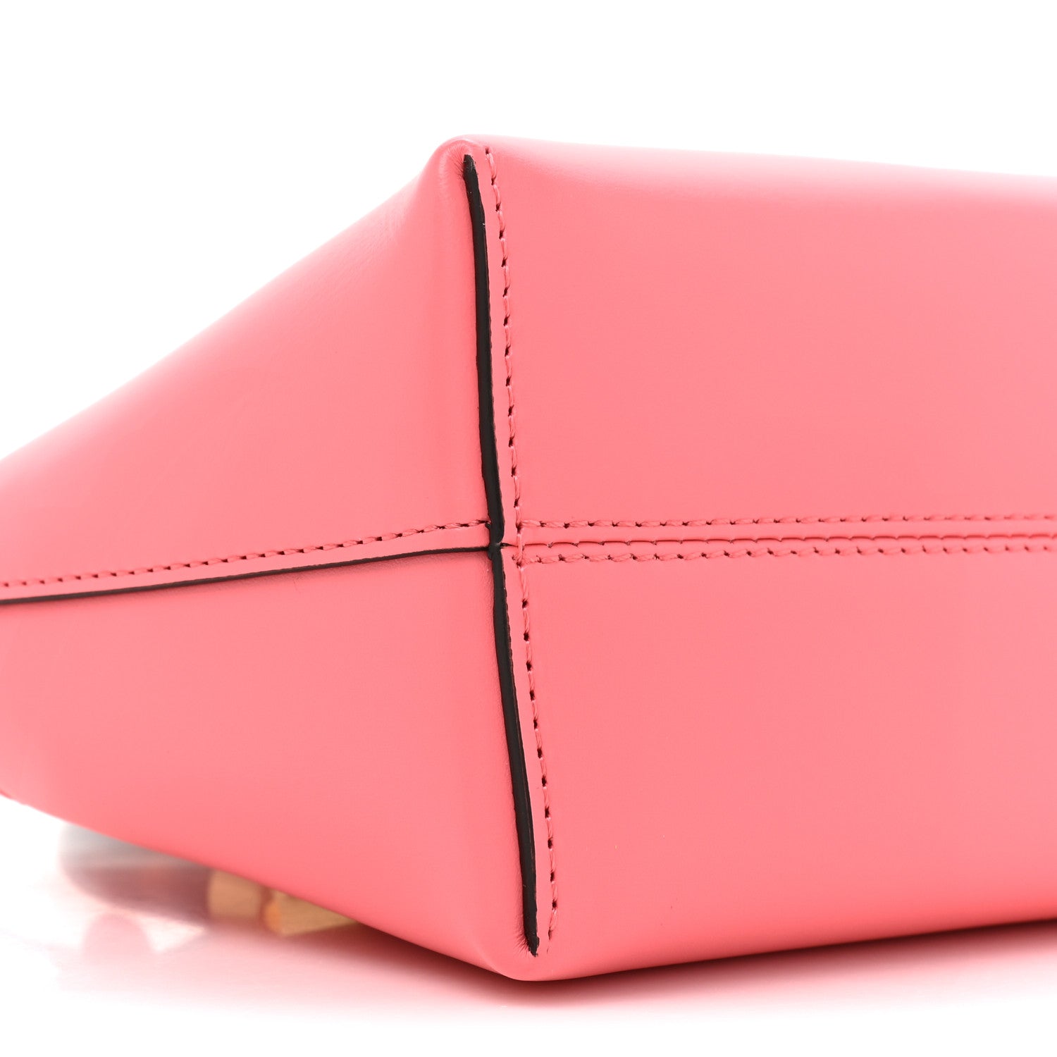 Fendi Vitello King Plexiglass Logo Embossed Mini By The Way Top Handle Boston Bag Pink Dalia 9 of 10