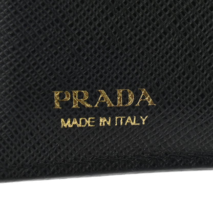 Prada Saffiano Shine Bi-Fold Wallet Black 6 of 9