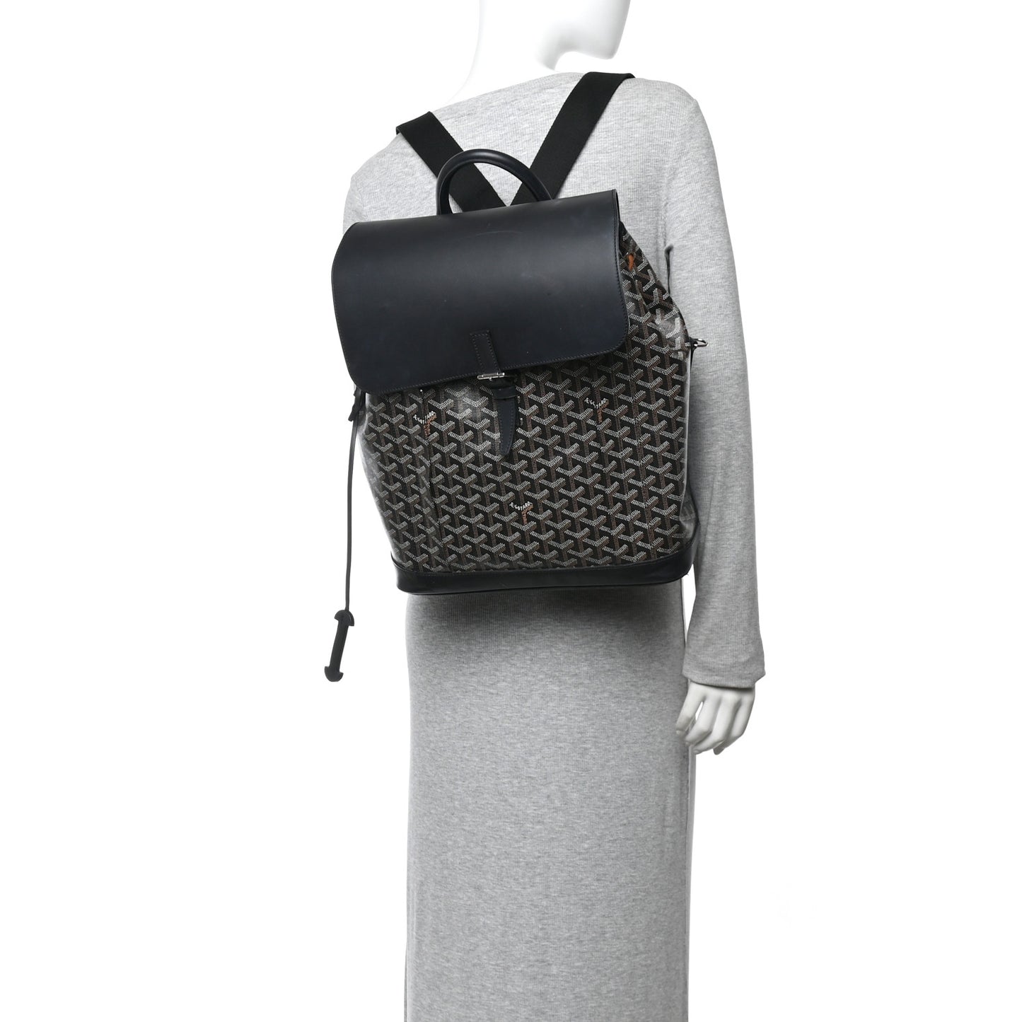 Goyardine Calfskin Alpin MM Backpack Black