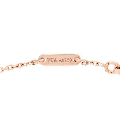 Van Cleef & Arpels 18K Rose Gold Carnelian Sweet Alhambra Bracelet 4 of 5