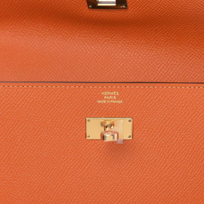Hermes Epsom Kelly Longue Wallet Orange 6 of 9