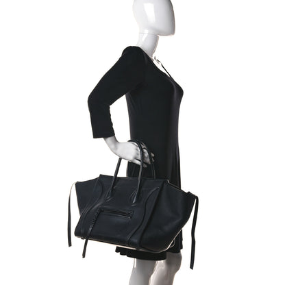 Celine Supple Calfskin Medium Phantom Luggage Black 2 of 24