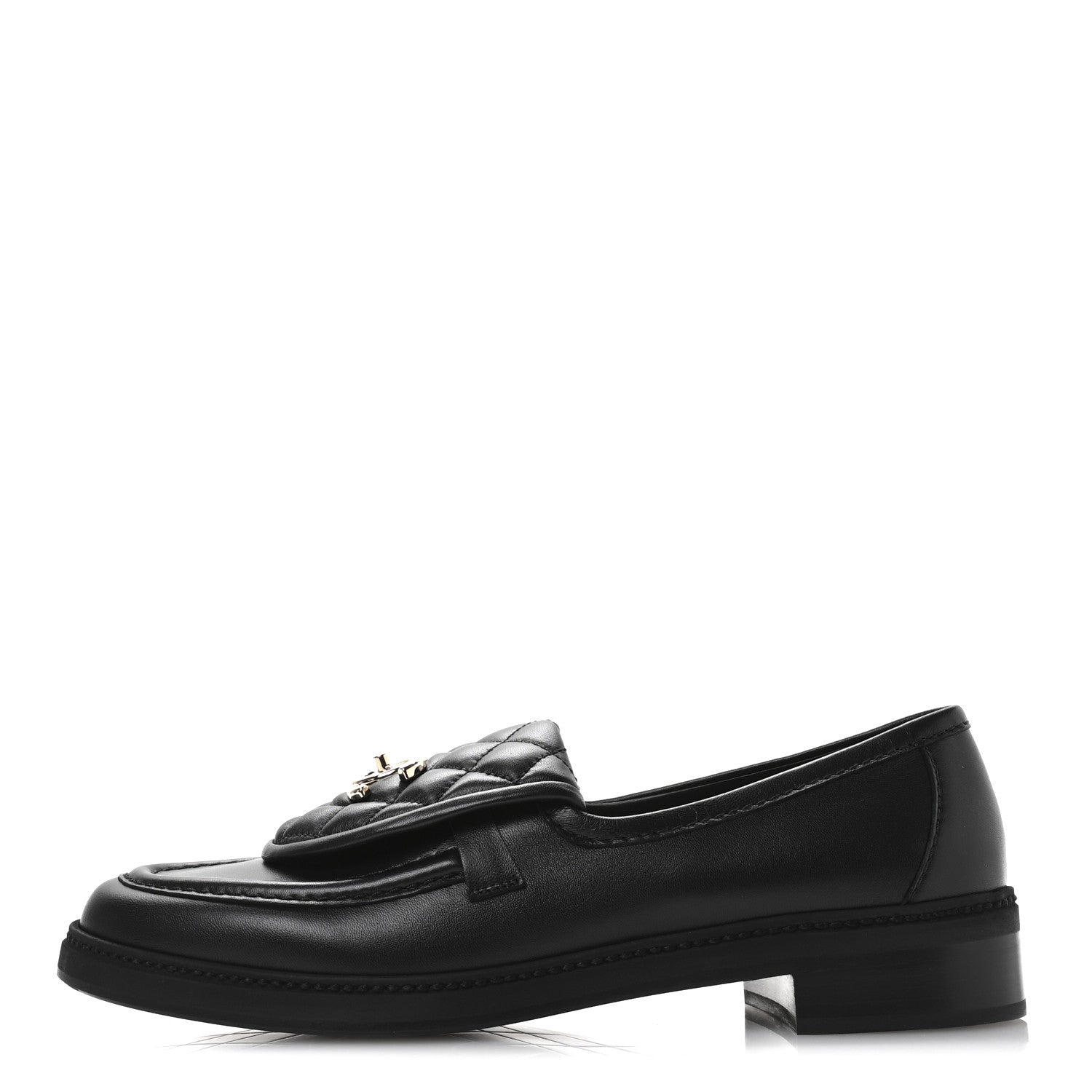 Chanel Lambskin Quilted CC Turnlock Loafers 41 Black 1 of 9