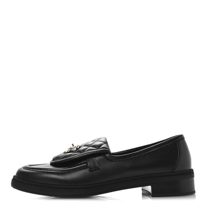 Chanel Lambskin Quilted CC Turnlock Loafers 41 Black 1 of 9